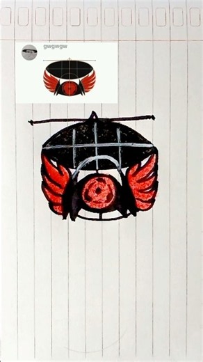 How to draw a Ramraman Sharingan kite #kite