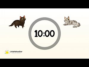 Fun Cute Cats Timer – 10 Minutes Countdown With Music | Adorable Classroom Timer