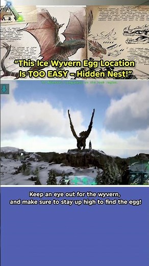 “This Ice Wyvern Egg Location Is TOO EASY – Hidden Nest!” #icewyvern #arkmobile #wyverns