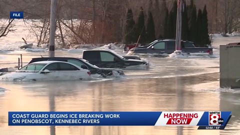 Coast Guard begins ice-breaking efforts on Maine rivers