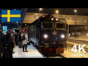 TRAIN DRIVERS VIEW IN WINTER - 4K CABVIEW (Linköping to Gävle)