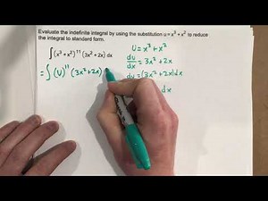 Use substitution to find an indefinite integral with the power rule and u given