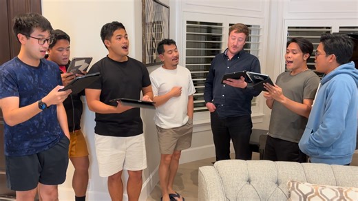 Chris' impromptu audition for the Male Ensemble Philippines - sight reading through my arrangement of Cole Porter's Night and Day. | Ily Matthew Maniano Composer
