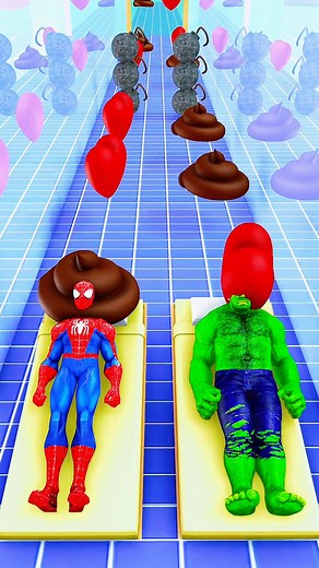 New Race! «Kiss or 💀» Hulk VS Spider man! Help Spider man? #kids #game #animation #shorts #funny #story #spiderman #hulk | Gaming Alien
