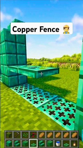 Minecraft 1.21 Copper Fence 😱 Build Idea & Tutorial #minecraft