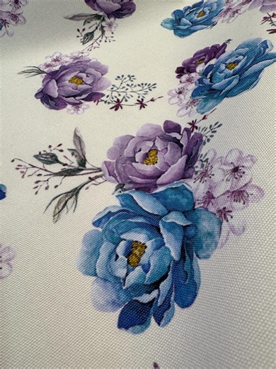 Floral Cotton Denim Fabric, Italian Designer, Medium-weight, Apparel Textile - Etsy