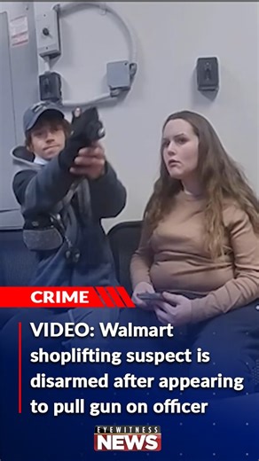 A man suspected of shoplifting from a Walmart in Ohio pulled a gun and attempted to shoot an officer in the store’s loss prevention office, video released by the local police appears to show. Credit Canton Police Department via Storyful Click the link in the comments to read the full story. | Eyewitness News