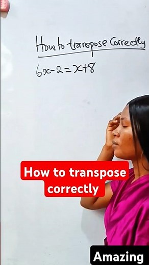 How to transpose correctly. #maths #mathshorts #algebra