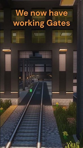 I improved the Gates for my Minecraft Create Train Base #create #minecraft #train #gaming #railway
