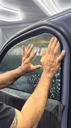 Window film installation #tintonride #windowtint #windowfilms