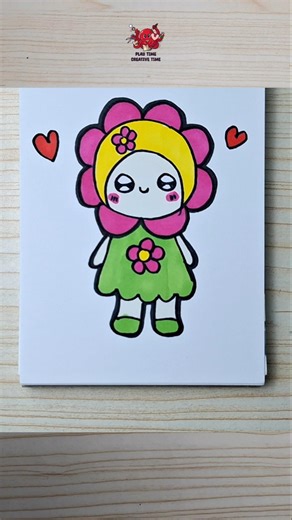 cute lil girl wearing flower costume