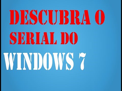 Como descobrir o serial do Windows 7, chave de registro do windows