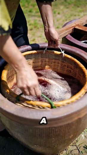 How Silk is Dyed Using Yams and Floating Lacquer