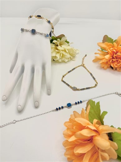 Druzy Bracelets W/colored Accents - Etsy