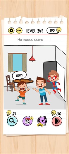 Brain Test Level 245 Solution & Walkthrough | Tricky Puzzles (Android & iOS Shorts)