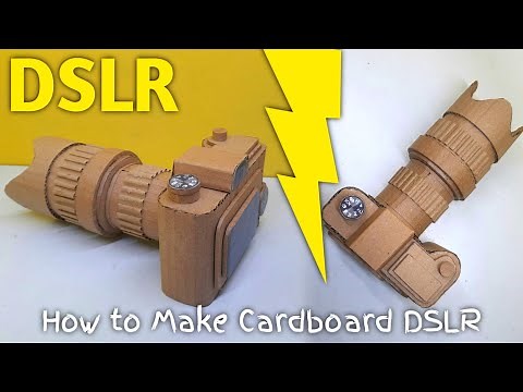 How to make DSLR Camera With Cardboard || Make Cardboard Digital camera