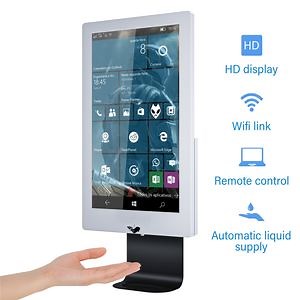 [Hot Item] Floor Stand Advertising Screens with Hands Disinfection LCD Display Temperature Digital Signage Hand Sanitizer Kiosk