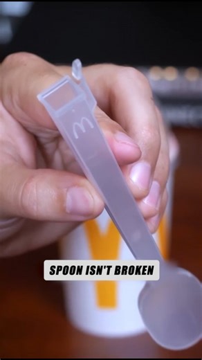 The Random Fact Generator on Instagram: "Why McDonald’s McFlurry Spoon Is Actually Genius Ever wonder why the McFlurry spoon is so… unusual? 🍦 That hollow square isn’t broken, it’s a clever design that lets McDonald’s mix your dessert straight in the cup. This simple but brilliant hack saves time, keeps the process clean, and makes your McFlurry perfectly blended every time. If you love learning about hidden food hacks and clever designs, subscribe and hit the like button for more fascinating i