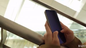 BAZO for iPhone 15 Pro Max Privacy Screen Protector, [Durability] [Anti Spy] [Anti Blue Light] HD Cool Color Easy Installation Tempered Glass Privacy Screen iPhone 15 Pro Max - Blue