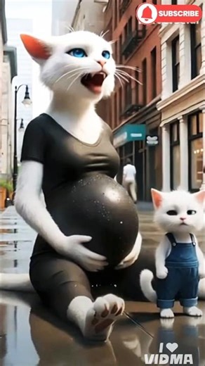 AI pregnant cat story🐱❤️ #shorts #ai #pregnant #Cat #animals #animation #trending #catlovers #viral