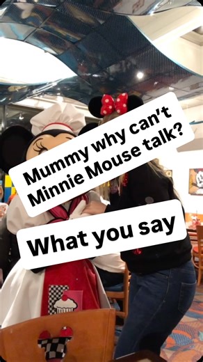 Charlotte • Travel • Mum/Wife • Disney on Instagram: "Ever had your little one ask why Minnie Mouse doesn’t talk? Mine did today, and I stood there wondering what do I say. Wishing I was more prepared. Sharing 15 child-friendly answers you can use next time those curious little questions pop up. Disney really does bring out the best moments ❤️ 1. “Minnie’s a little bit shy when she meets children in person, but she loves seeing you smile.” 2. “She’s listening with her big ears — that’s how she t