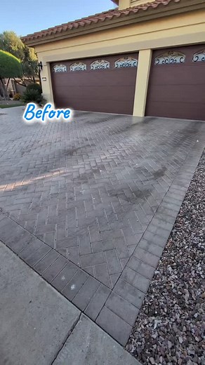 25 reactions | And here are the results of this big stripping job — couldn’t be happier with how it came out ✨ #paversealing #fyp #pressurewashing #powerwashing #poseidonpressurewashing #beforeandafter | Poseidon Pressure Washing, LLC. | Facebook