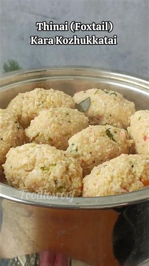 Millet kara Kozhukattai🤤 Healthy tiffin🔥 #healthy #breakfast
