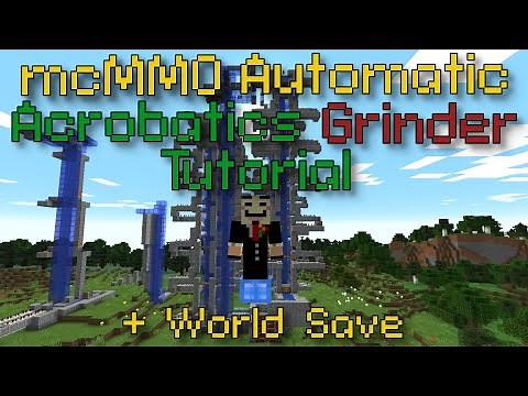 Minecraft: 1.16.5 mcMMO Automatic Acrobatics Grinder Tutorial!