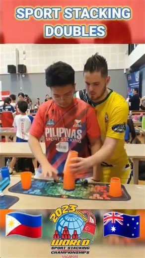 Sport Stacking G5 Doubles Cycle in 7.09 Seconds with an Australian Stacker!