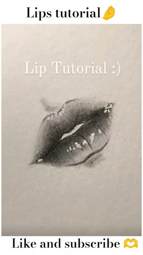Lips tutorial🫣🫶 #popular #art #trending #cuteart #painting #edit #lips#tutorial #drawing #viralshort
