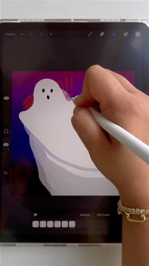 My First Procreate Animation 👻 | Beginner Ghost Art