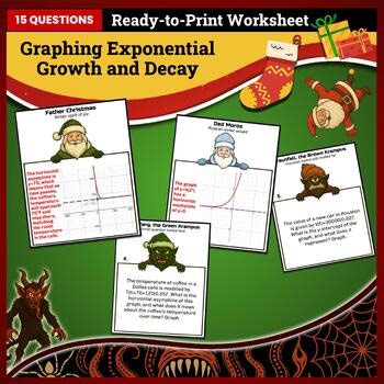 Christmas Worksheet - Graphing Exponential Growth and Decay
