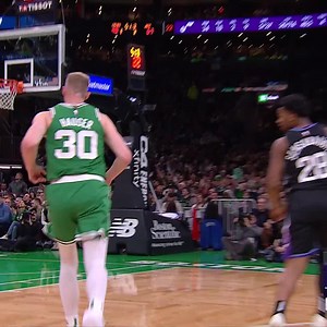 Sam Hauser just hit a Celtics record SEVEN threes in Q3 🔥 | Boston Celtics