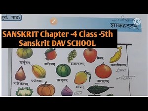 Sanskrit Class -5th Chapter- 4 DAV School Subject Teaching Channel