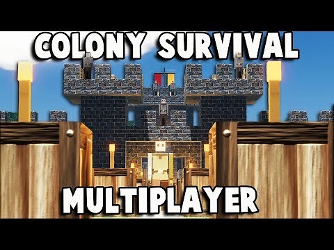HUGE Kingdom! Colony Survival MULTIPLAYER w Friends (Colony Survival Multiplayer Gameplay Part 1)