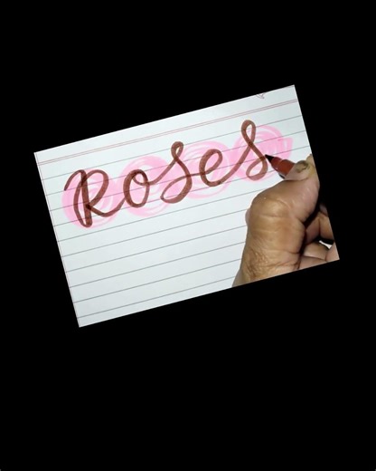 Roses lettering #calligraphy #handwriting #art #satisfying#shortsfeed #shorts #short