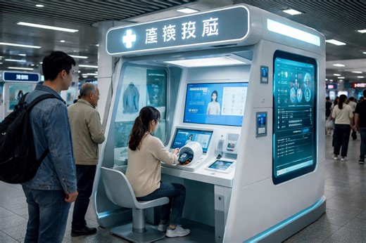 A China acaba de instalar 2.200 cabines médicas com IA, entrega diagnóstico em 4 minutos, cita 95% de exatidão e compara sintomas com 300 milhões de casos
