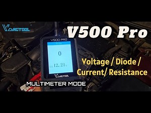 Test Voltage, Resistance, Current & Diode | Vdiagtool V500 PRO Circuit Tester | Multimeter Mode |