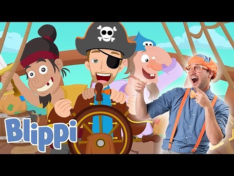 Learn with BLIPPI - Pirate Song | Classic Baby Songs | Kids Songs & Nursery Rhymes | Baby Video
