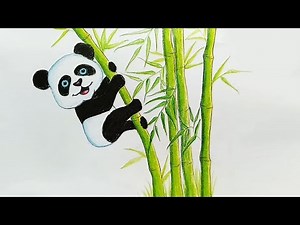 How to drawing panda in bamboo forest Video Lecture | Complete Drawing Course: Learn to Draw - Class 6