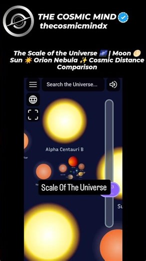 The Scale of the Universe 🌌 | Moon 🌕 Sun ☀️ Orion Nebula ✨ Cosmic Distance Comparison