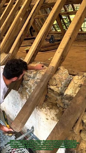 Restoring a Massive Timber Roof by Hand! Incredible Carpentry Skills