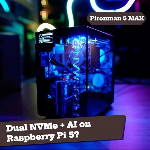 This Raspberry Pi 5 Build Has AI, NVMe, & RGB Fans 🤖💡#arduino #arduinoproject