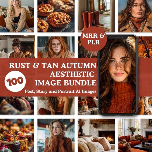 Cozy Autumn Stock Photos | Rust Tan, Canva Ready (PLR MRR Rights) - Etsy