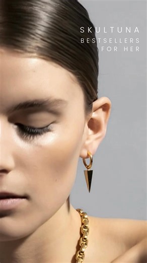 69K views | Minimalist design, maximum impact. Spike Rivets Earrings in gold – the perfect everyday statement from Skultuna. | Skultuna | Facebook