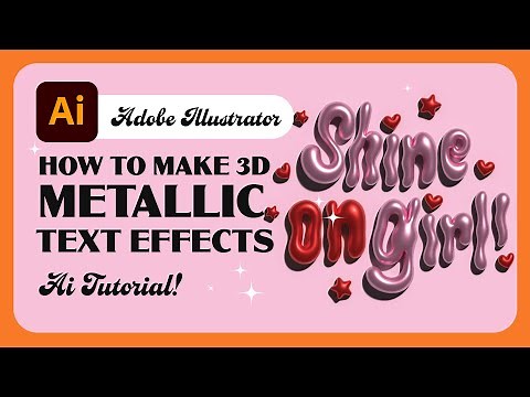 How to Create a Metallic 3D Text Effect in Adobe Illustrator (Bonus Lettering Tutorial!)