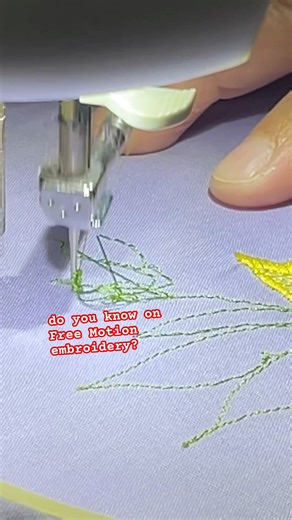 Embroidery for beginner on normal sewing machine #freemotionembroidery