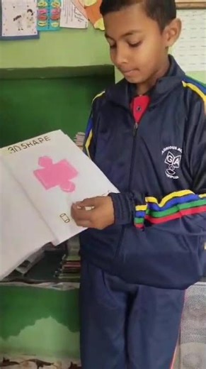 Mathematical shapes project work by 7th student