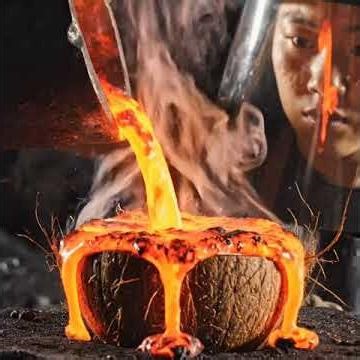 molten lava vs coconut 🥥 #lava #asmr #aigenerated #everyonefollowers