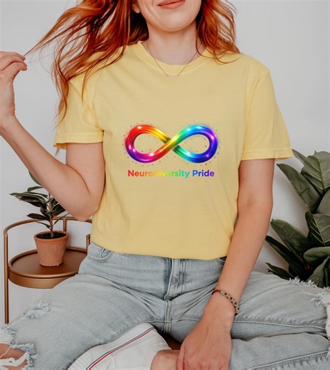 Neurodiversity Pride Rainbow Infinity T-shirt | Autism Awareness Summer Tee - Etsy